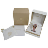 Buy Shop Versace Virtus Quartz Grey Dial Pink Leather Strap Watch for Women - VEHC00319 USA Online