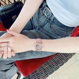 Buy Shop Versace Virtus Quartz Grey Dial Pink Leather Strap Watch for Women - VEHC00319 USA Online