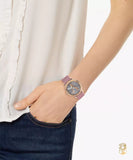 Buy Shop Versace Virtus Quartz Grey Dial Pink Leather Strap Watch for Women - VEHC00319 USA Online
