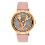 Buy Shop Versace Virtus Quartz Grey Dial Pink Leather Strap Watch for Women - VEHC00319 USA Online