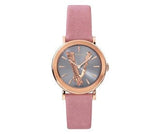 Buy Shop Versace Virtus Quartz Grey Dial Pink Leather Strap Watch for Women - VEHC00319 USA Online