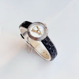 Buy Shop Versace Virtus Quartz White Dial Black Leather Strap Watch For Women - VET300421 USA Online