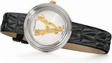 Buy Shop Versace Virtus Quartz White Dial Black Leather Strap Watch For Women - VET300421 USA Online