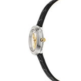 Buy Shop Versace Virtus Quartz White Dial Black Leather Strap Watch For Women - VET300421 USA Online