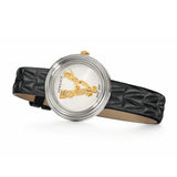 Buy Shop Versace Virtus Quartz White Dial Black Leather Strap Watch For Women - VET300421 USA Online