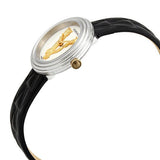 Buy Shop Versace Virtus Quartz White Dial Black Leather Strap Watch For Women - VET300421 USA Online