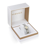 Buy Shop Versace Virtus Quartz White Dial Silver Steel Strap Watch For Women - VET300621 USA Online