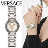 Buy Shop Versace Virtus Quartz White Dial Silver Steel Strap Watch For Women - VET300621 USA Online