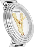 Buy Shop Versace Virtus Quartz White Dial Silver Steel Strap Watch For Women - VET300621 USA Online