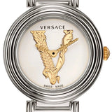Buy Shop Versace Virtus Quartz White Dial Silver Steel Strap Watch For Women - VET300621 USA Online
