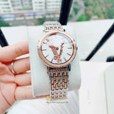 Buy Shop Versace Virtus Quartz White Dial Two Tone Steel Strap Watch for Women - VEHC00519 USA Online