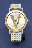 Buy Shop Versace Virtus Quartz White Dial Two Tone Steel Strap Watch for Women - VEHC00719 USA Online