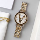 Buy Shop Versace Virtus Quartz White Dial Two Tone Steel Strap Watch for Women - VEHC00719 USA Online