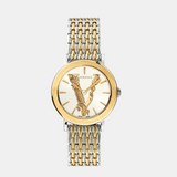 Buy Shop Versace Virtus Quartz White Dial Two Tone Steel Strap Watch for Women - VEHC00719 USA Online