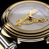 Buy Shop Versace Virtus Quartz White Dial Two Tone Steel Strap Watch For Women - VET300721 USA Online