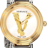 Buy Shop Versace Virtus Quartz White Dial Two Tone Steel Strap Watch For Women - VET300721 USA Online
