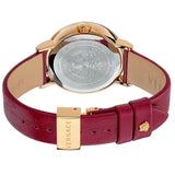 Buy Shop Versace Virtus White Dial Red Leather Strap Watch for Women - VEHC00219 USA Online
