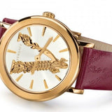 Buy Shop Versace Virtus White Dial Red Leather Strap Watch for Women - VEHC00219 USA Online