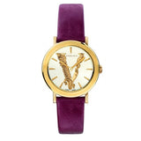 Buy Shop Versace Virtus White Dial Red Leather Strap Watch for Women - VEHC00219 USA Online