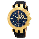 Buy Shop Versace Race GMT Blue Dial Blue Leather Strap Watch For Men - 29G70D282 USA Online
