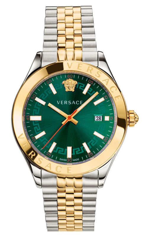 Buy Shop Versace Hellenium Green Dial Two Tone Steel Strap Watch for Men - VEVK00620 USA Online
