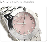 Buy Shop Marc Jacobs Amy Life Pink Dial Silver Steel Strap Watch for Women - MBM3300 USA Online