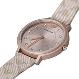 Buy Shop Emporio Armani Kappa Quartz Rose Gold Dial Pink Leather Strap Watch For Women - AR11010 USA Online