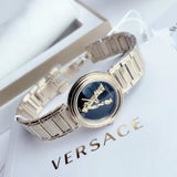Buy Shop Versace V Virtus Quartz Black Dial Gold Steel Strap Watch For Women - VET300121 USA Online