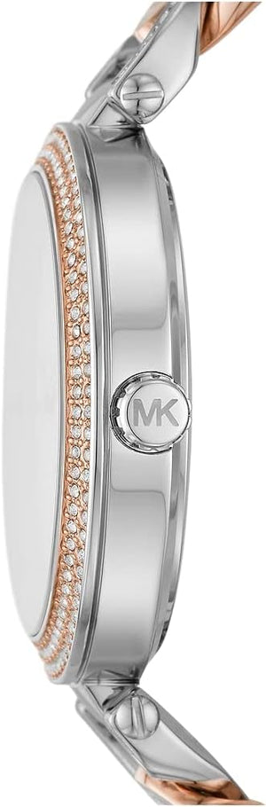 Buy Shop Michael Kors Catelyn Quartz Silver Dial Two Tone Steel Strap Watch For Women - MK4634 USA Online