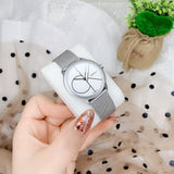 Buy Shop Calvin Klein Minimal White Dial Silver Mesh Bracelet Watch for Women - K3M5215X USA Online