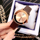 Buy Shop Movado Bold Rose Gold Dial Brown Leather Strap Watch for Men - 3600395 USA Online