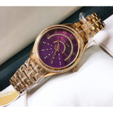 Buy Shop Michael Kors Lauryn Pink Dial Rose Gold Steel Strap Watch for Women - MK3722 USA Online