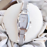 Bulova Crystal Collection Silver Dial Silver Steel Strap Watch for Women - 96L235