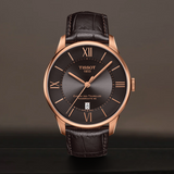 Buy Shop Tissot Chemin des Tourelles Powermatic 80 Brown Dial Brown Leather Strap Watch for Men - T099.407.36.448.00 USA Online