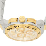 Buy Shop Versace Dylos Chronograph Silver Dial Two Tone Steel Strap Watch for Men - VQC030015 USA Online