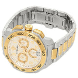Buy Shop Versace Dylos Chronograph Silver Dial Two Tone Steel Strap Watch for Men - VQC030015 USA Online