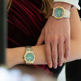 Buy Shop Versace Hellenyium Quartz Green Dial Silver Steel Strap Watch For Men - VEVK00420 USA Online