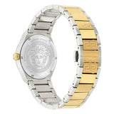 Buy Shop Versace V-Auria Quartz Green Dial Two Tone Steel Strap Watch for Men - VE0F00425 USA Online
