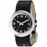 Buy Shop Marc Jacobs Amy Black Dial Black Leather Strap Watch for Women - MBM1140 USA Online