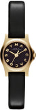 Buy Shop Marc Jacobs Henry Dinky Black Dial Black Leather Strap Watch for Women - MBM1240 USA Online
