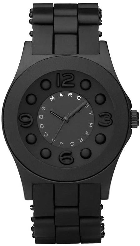 Buy Shop Marc Jacobs Pelly Black Dial Black Silicone Strap Watch for Women - MBM2531 USA Online