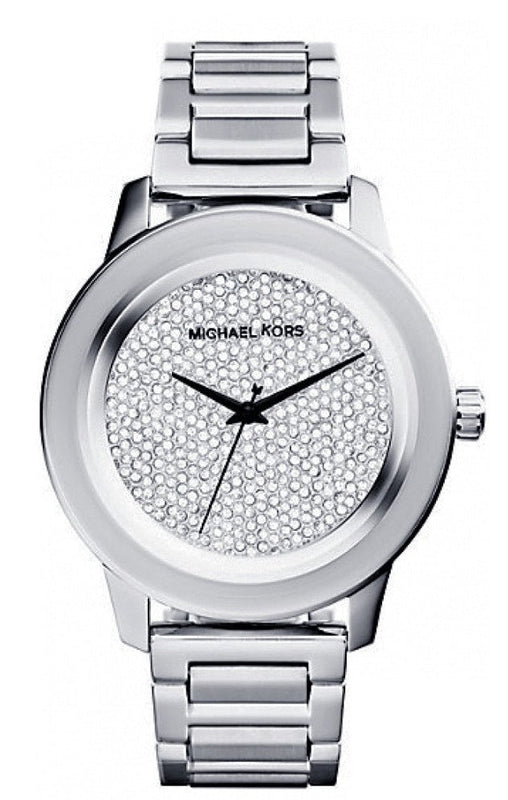 Buy Shop Michael Kors Kinley Diamond Pave Silver Dial Silver Steel Strap Watch for Women - MK5996 USA Online
