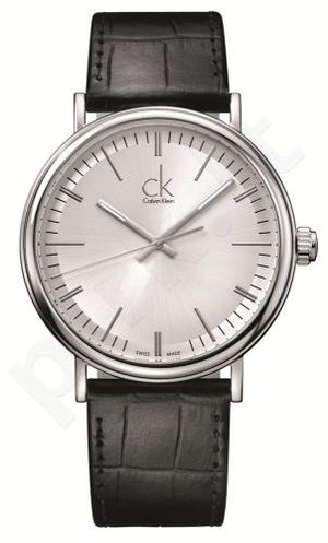 Buy Shop Calvin Klein Surround Silver Dial Black Leather Strap Watch for Men - K3W211C6 USA Online