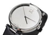 Buy Shop Calvin Klein Sight Silver Dial Black Leather Strap Watch for Men - K1S21120 USA Online