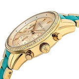 Buy Shop Michael Kors Ritz Gold Dial Two Tone Steel Strap Watch for Women - MK6328 USA Online
