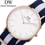 Buy Shop Daniel Wellington Classic Glasgow White Dial Two Tone NATO Strap Watch for Men - DW00100004 USA Online