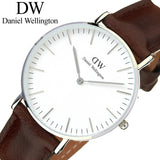Buy Shop Daniel Wellington Classic Bristol White Dial Brown Leather Strap Watch For Women - DW00100056 USA Online