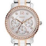 Buy Shop Guess Enchanting Diamonds Silver Dial Two Tone Steel Strap Watch for Women - W0305L3 USA Online