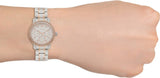 Buy Shop Guess Enchanting Diamonds Silver Dial Two Tone Steel Strap Watch for Women - W0305L3 USA Online