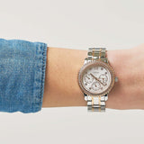 Buy Shop Guess Enchanting Diamonds Silver Dial Two Tone Steel Strap Watch for Women - W0305L3 USA Online